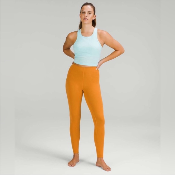 LULULEMON Ebb to Street Cropped Racerback Tanktop Icing Blue Size 8 - Picture 4 of 4